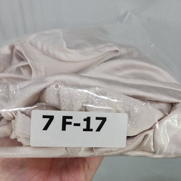 Princess Polly Satin Slip Mini Dress Size 6 Womens Champagne Spaghetti Strap - Picture 11 of 11